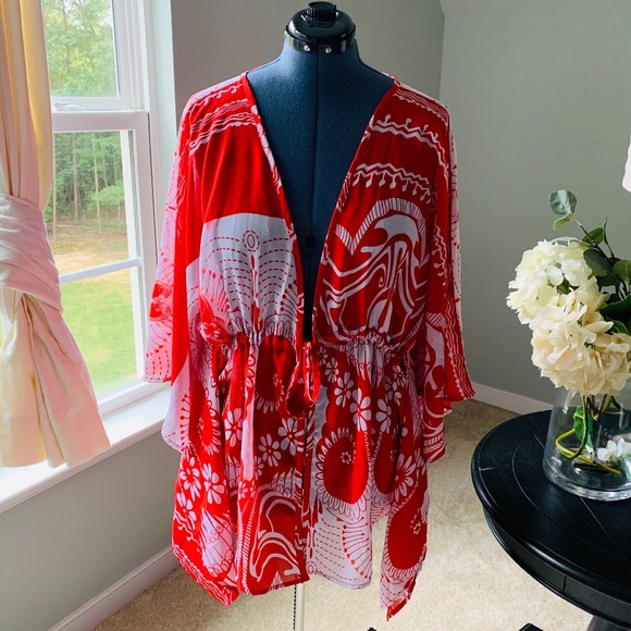 Ashley Stewart Other - Ashley Stewart Kimono Bathing Suit Cover Size 22